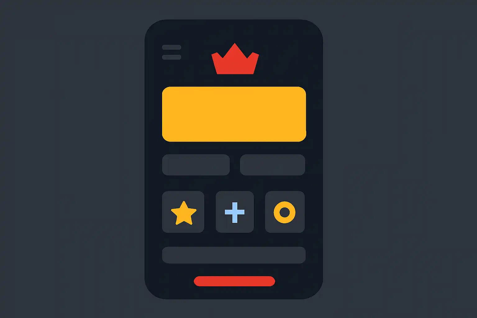 Detail screen: the raja, mobile-first UI mockup, dark theme
