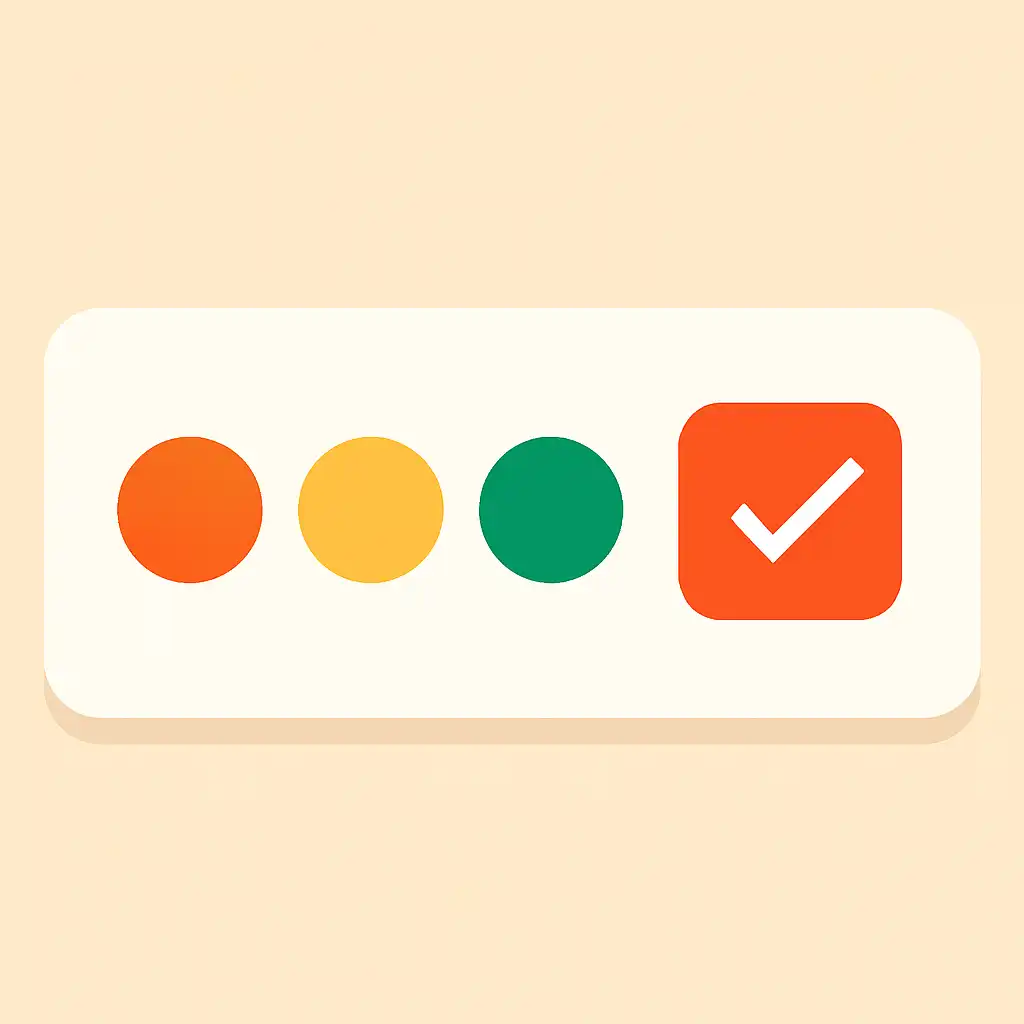 Close-up of button or form field for colour